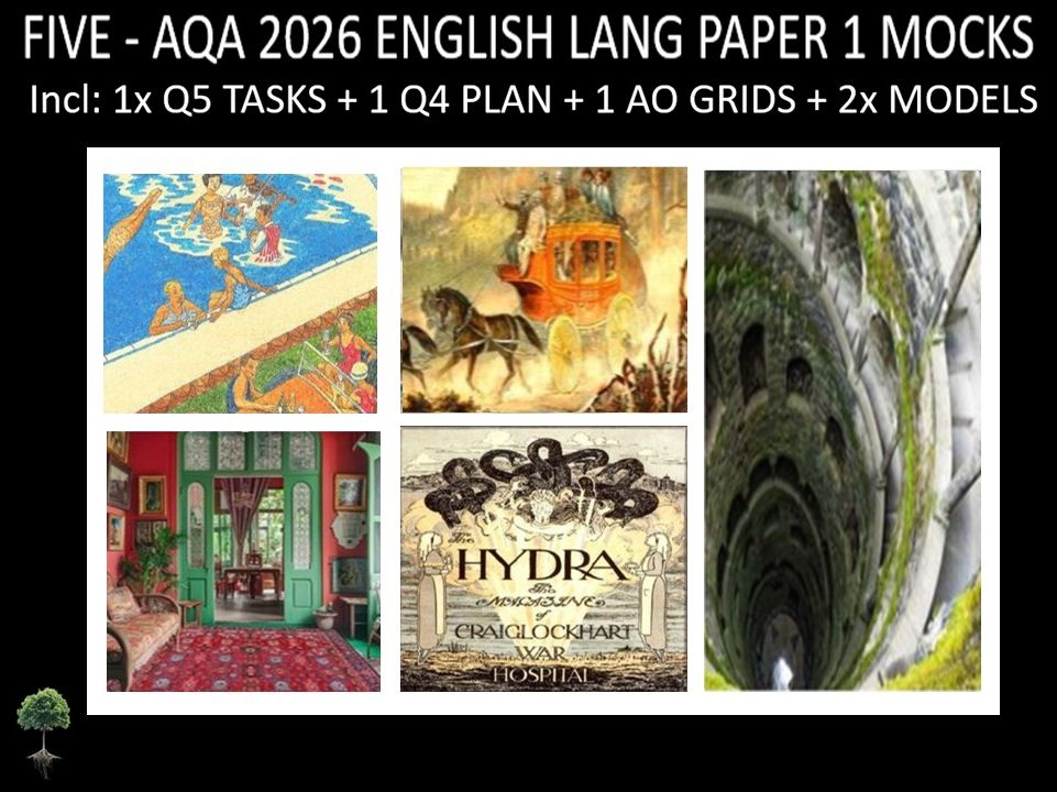 FIVE - AQA PAPER 1 | 2026 FULL MOCKS | Q5 TASKS | Q4 PLAN |AO GRIDS | MODELS
