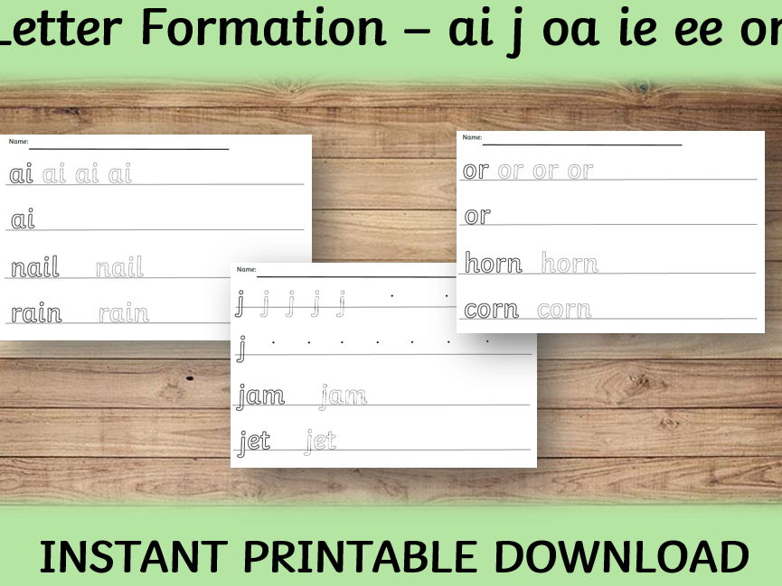 Group 4 Phonics Sounds Letter Formation