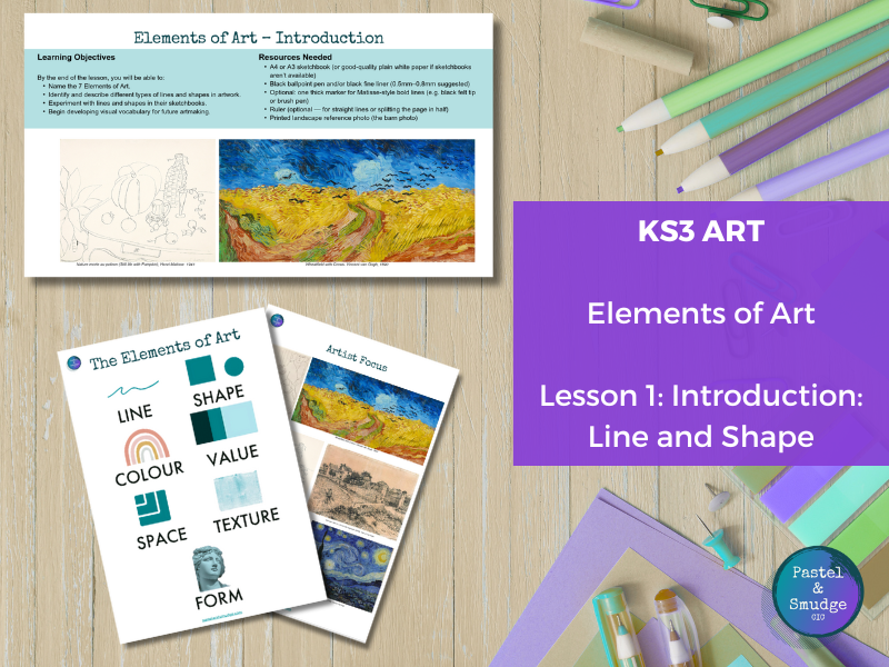 KS3 Art Lesson 1 – Elements of Art: Line and Shape