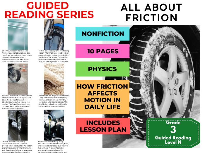 Guided Reading Level N - All About Friction (with Lesson Plan)