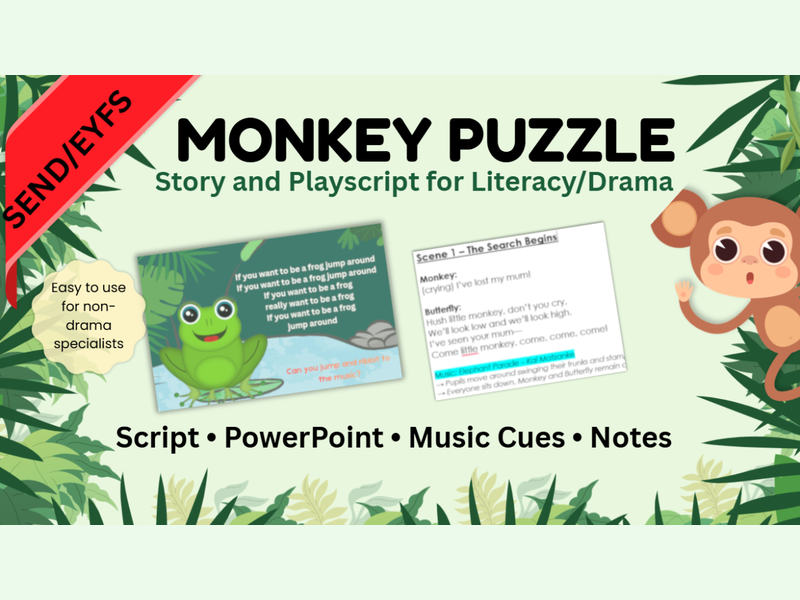 Monkey Puzzle Drama Pack (SEND/EYFS/Primary) – Script, PowerPoint & Teacher Notes