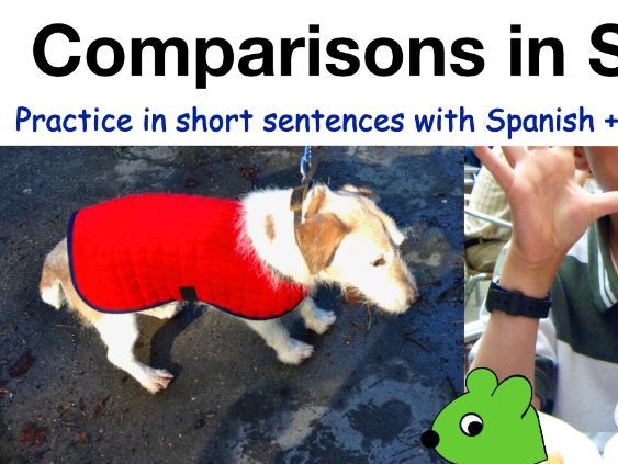 Comparisons in Spanish Video + Worksheet