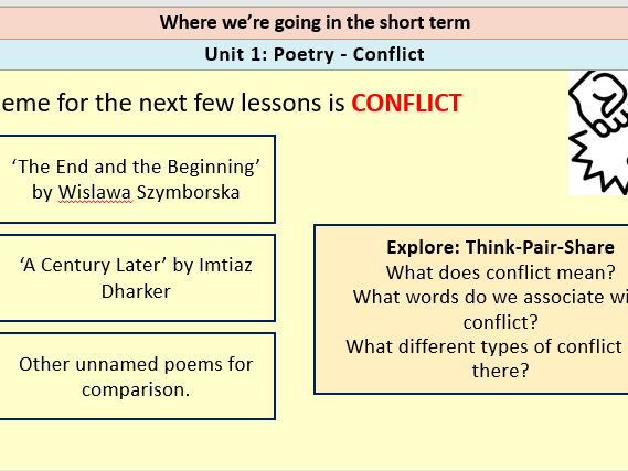 Conflict Poems Scheme - WJEC English Lit and Lang