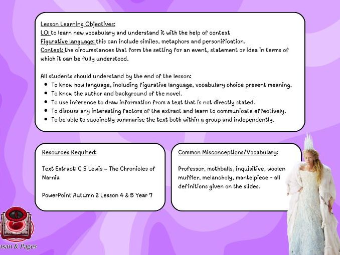 Reading Scheme of Work KS3– Autumn 2 (Lesson 5)