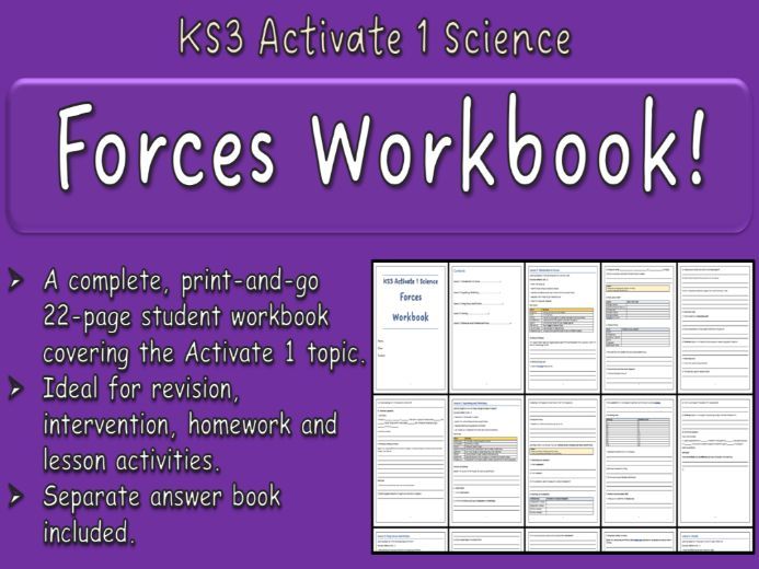 Forces Workbook KS3 Activate 1 Science
