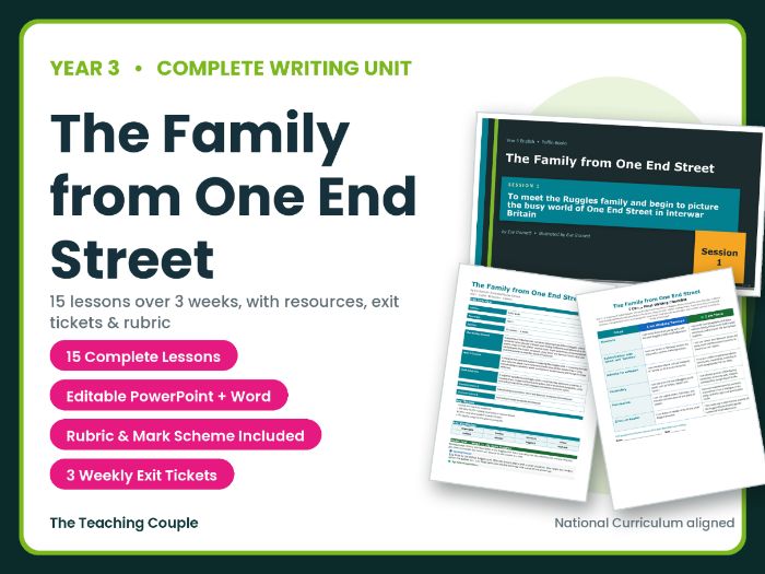 The Family from One End Street | Year 3 English Unit | 15 Complete Lessons + Resources