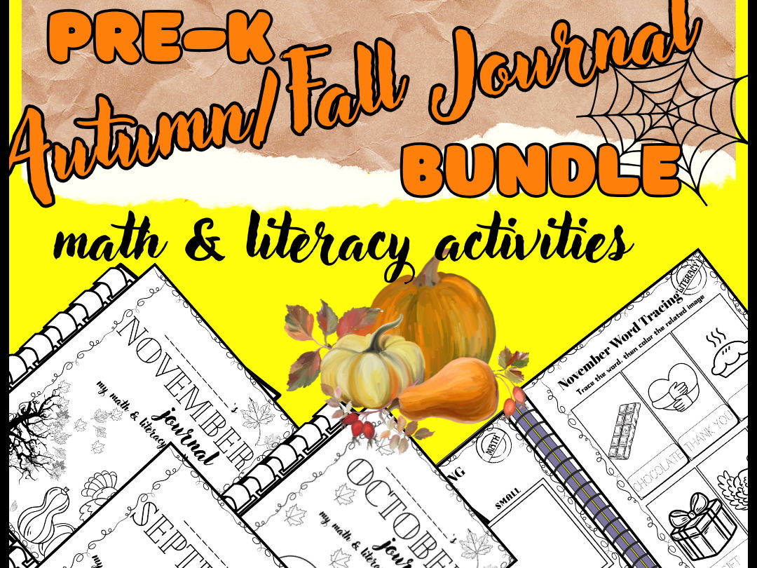 Fall/Autumn Pre-K Journal Bundle | Literacy & Math Activities