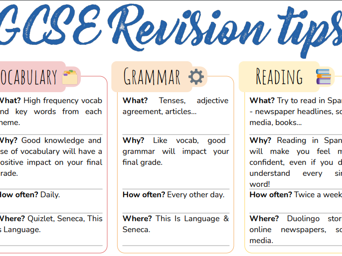 GCSE Revision tips