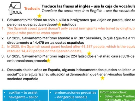 1.3 Los indocumentados - problemas - A-Level Full Lesson