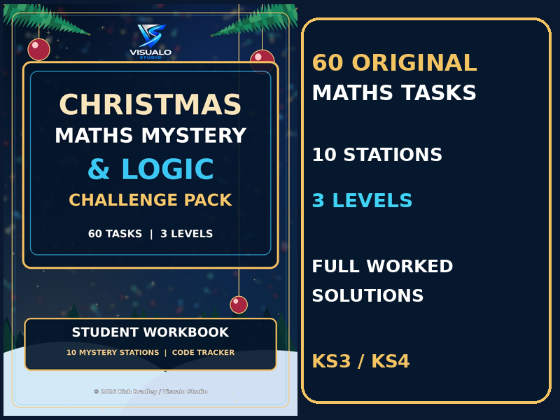 Christmas Maths Mystery & Logic Challenge Pack | 60 Differentiated Tasks