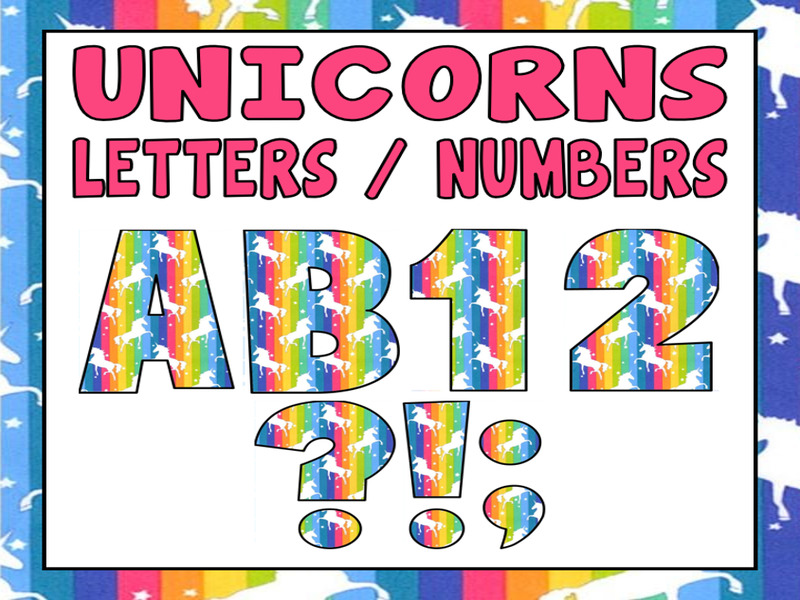 UNICORN DISPLAY LETTERING - LETTERS AND NUMBERS