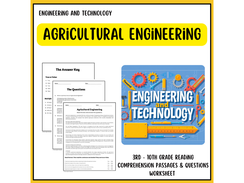 Agricultural Engineering Reading Comprehension Passages & Questions ...