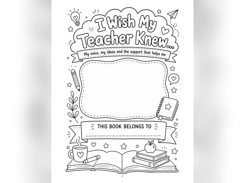 I Wish My Teacher Knew - Student Booklet