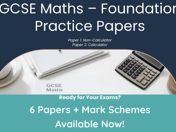 GCSE Maths Foundation Practice Papers | Paper 1 Non-Calculator 3 papers