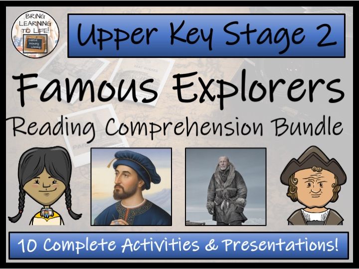Famous Explorers Reading Comprehension Bundle | Year 5 or Year 6