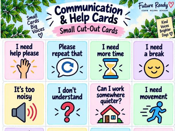 SEND-Friendly Communication & Help Cards | Visual Support Cards | SEMH, Autism & Classroom Support