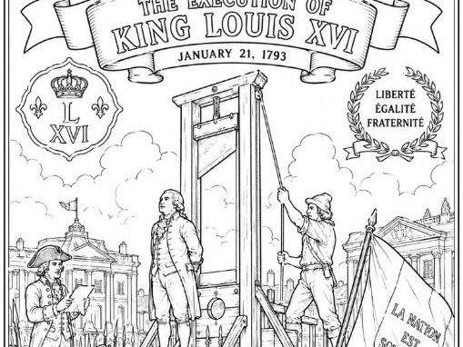 French Revolution- The Execution of King Louis XVI Colouring Page