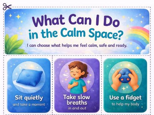 Calm Corner Starter Kit | Regulation Space Visuals & Choice Board | SEN Classroom Resource