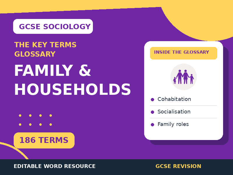 GCSE Sociology Family and Households Glossary | 186 Key Terms and Definitions