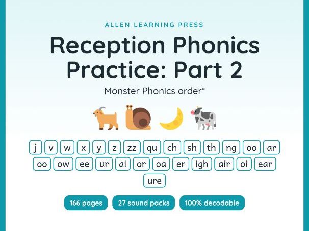 Reception Phonics Worksheets Part 2 | Monster Phonics Aligned | Digraphs