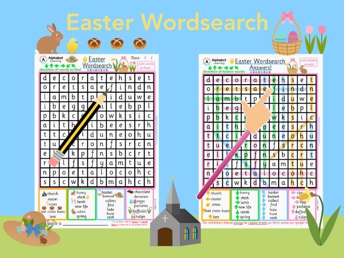 Wordsearch - Easter, x24 words to find