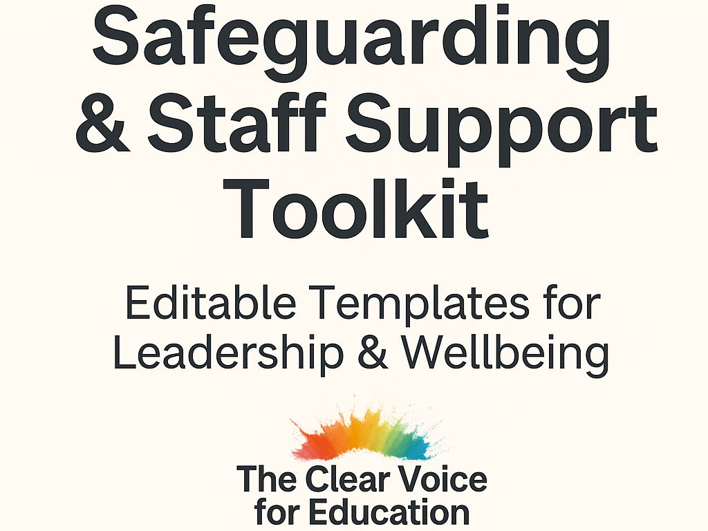 Safeguarding & Staff Support Toolkit – Editable Leadership Templates