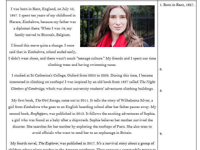 The Explorer Reading Booklet