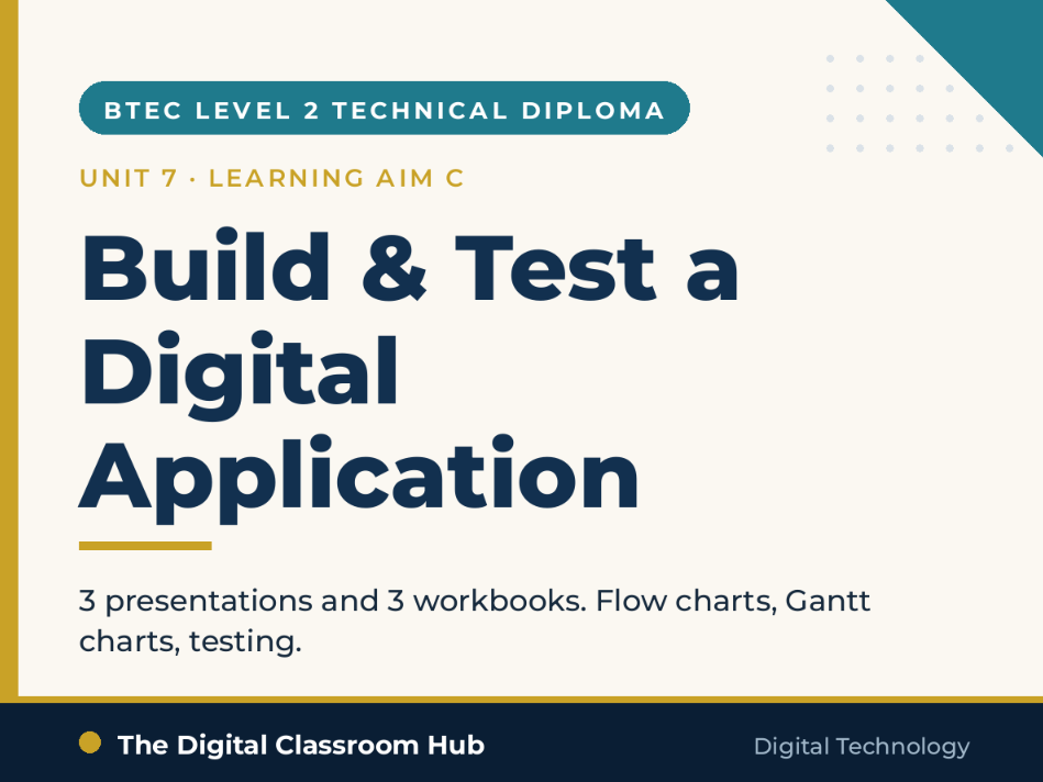 BTEC L2 Digital Technology Unit 7 | Learning Aim C Complete Pack | Build and ����Vlogt