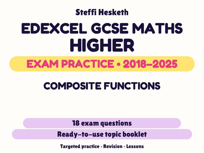 Edexcel GCSE Maths Higher: Composite functions Exam Questions | 2018-2025