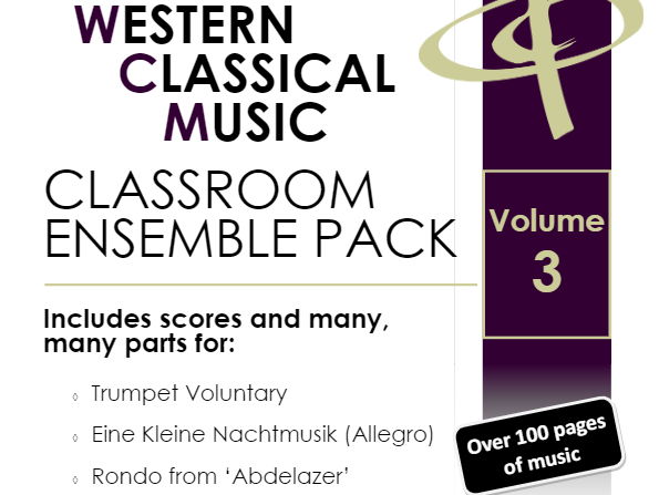 VOLUME 3: Classroom Ensemble Pack (4 pieces) with backing tracks