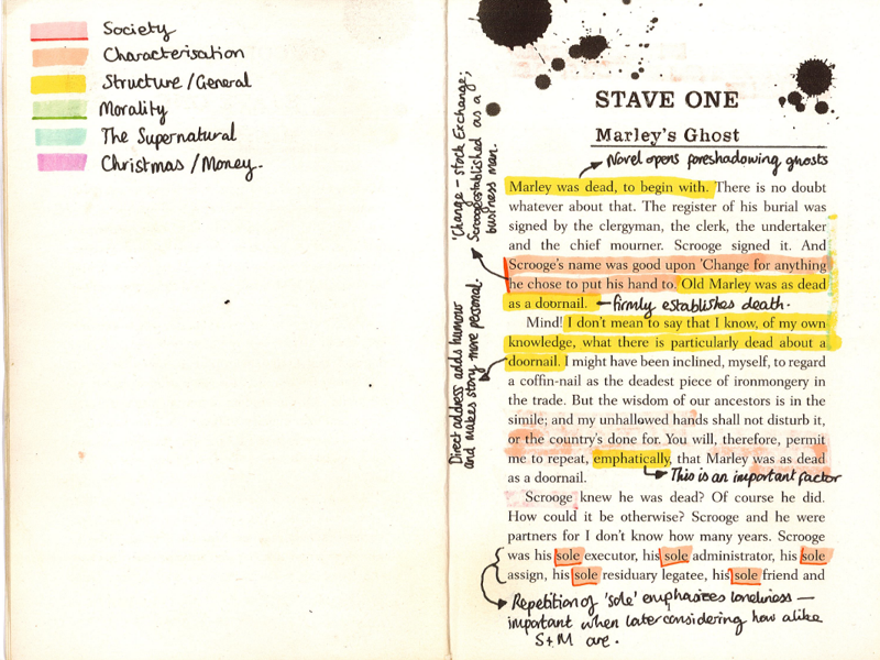 A Christmas Carol – Fully Annotated & Colour-Coded GCSE Text (AQA English Literature Focus)