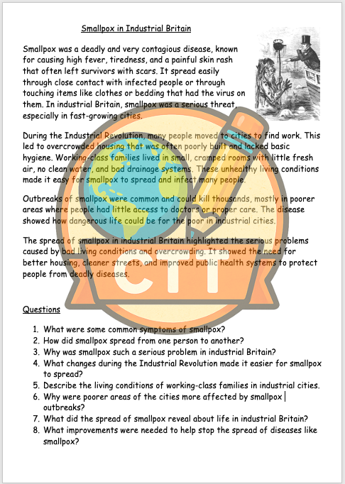 OCR Entry Level History - People's Health - Smallpox Lesson | Teaching ...