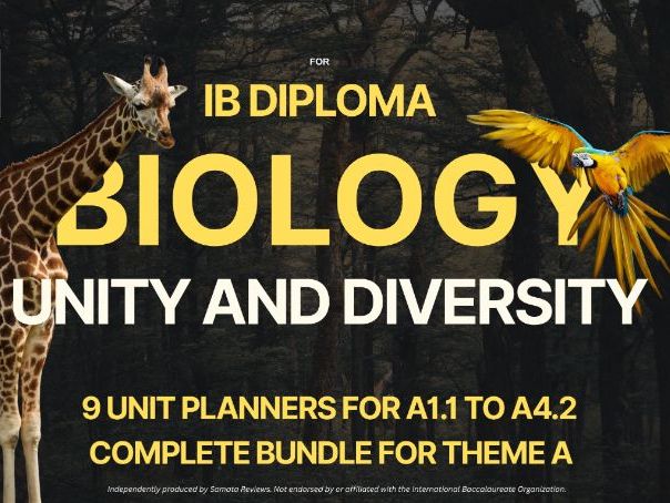 IBDP Biology Complete Theme A Unity & Diversity | 9 Unit Planners Bundle | SL & HL |