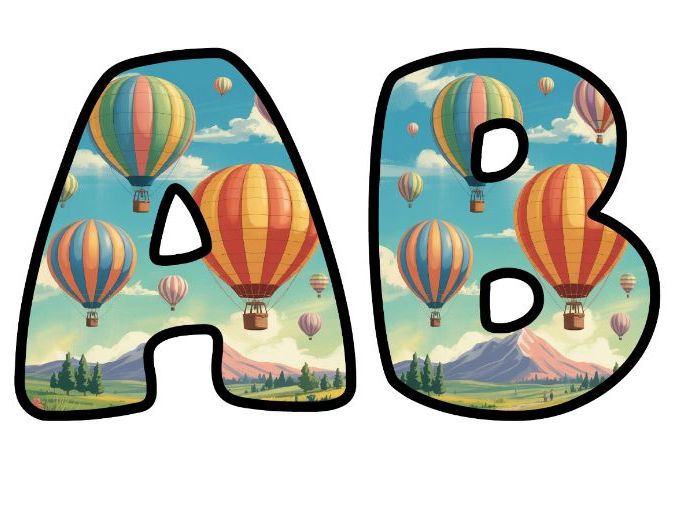Oh The Places You Will Go Classroom Display | Lettering Set | Whole Alphabet A-Z and 0-9