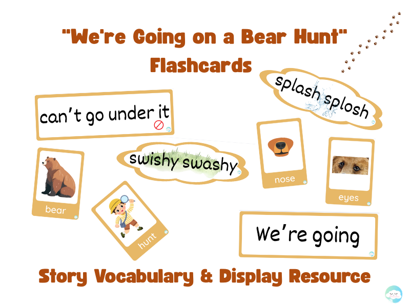 "We're Going on a Bear Hunt" Flashcards | Story Vocabulary & Display Resource