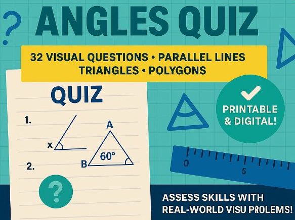 Geometry Angles Quiz | 32 Visual Questions