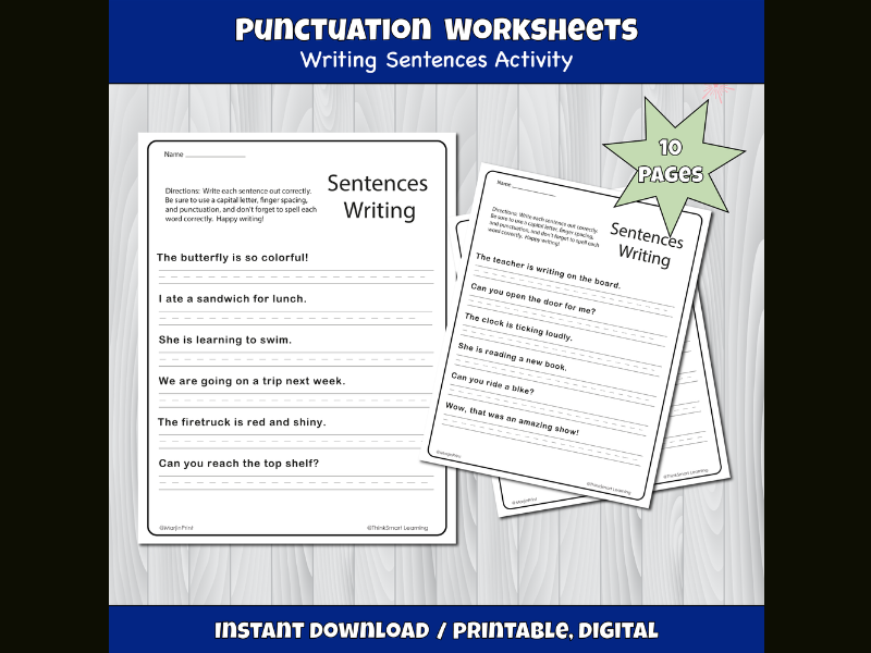 Printable Punctuation Practice Activity