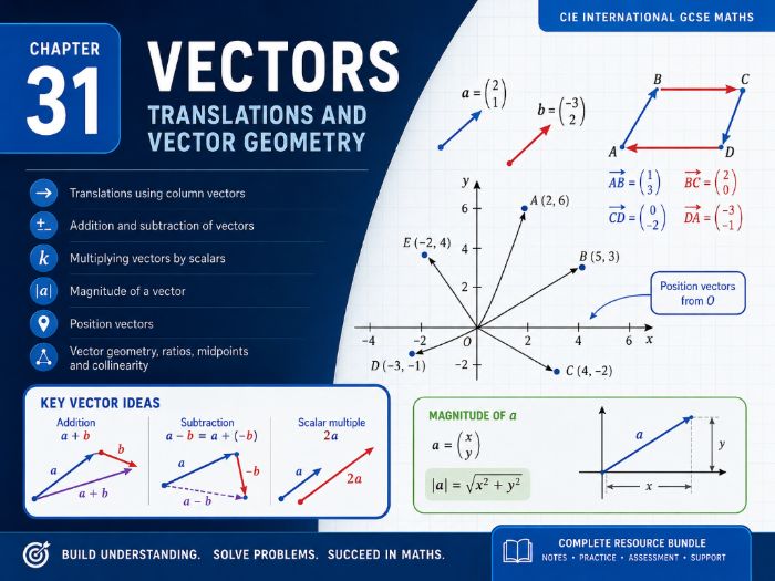 31 - Vectors - CIE iGCSE Maths Resource Bundle