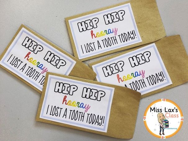 Lost Tooth Envelope Labels