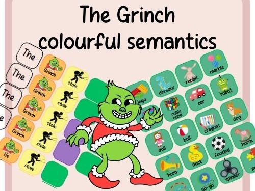 The Grinch - colourful semantics- build a sentence