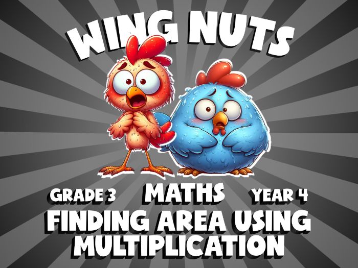 Finding Area Using Multiplication WING NUTS Maths Game | No-Prep Year 4 Review Activity