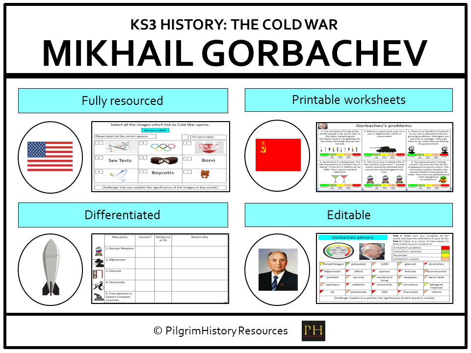 KS3 History Cold War: Mikhail Gorbachev & the End of the Cold War