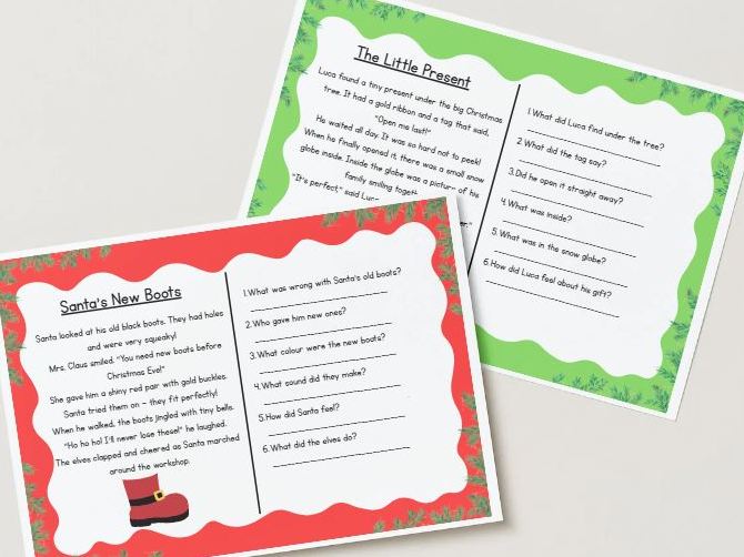 KS1 Christmas Reading Comprehension Pack – 3 Festive Stories with Answers (Pack 3)