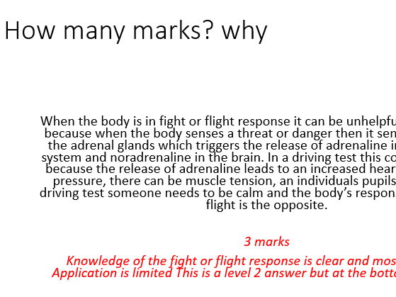 AQA Psychology biopsychology student as examiner