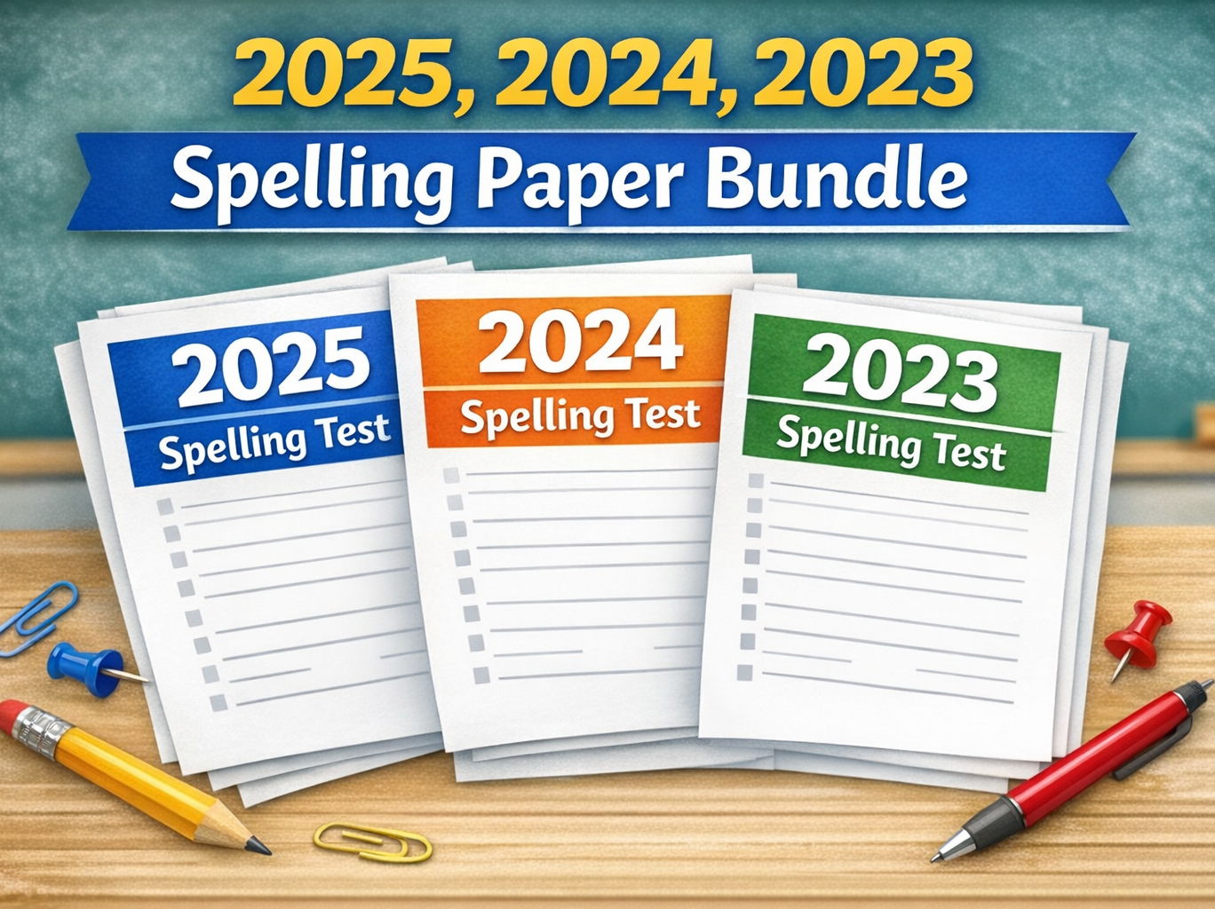 Year 6 SATs Spelling Tests 2023-2025 Bundle – Interactive Auto-Marked H5P (3 Full Papers)