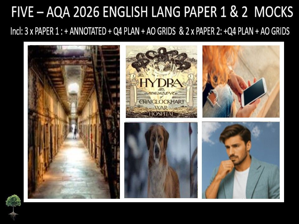 FIVE - AQA PAPER 1 & 2 | 2026 FULL MOCKS | ANNOTATED | Q4 PLAN | AO GRIDS