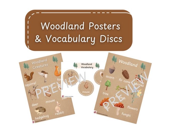 Woodland Posters & Vocabulary Discs