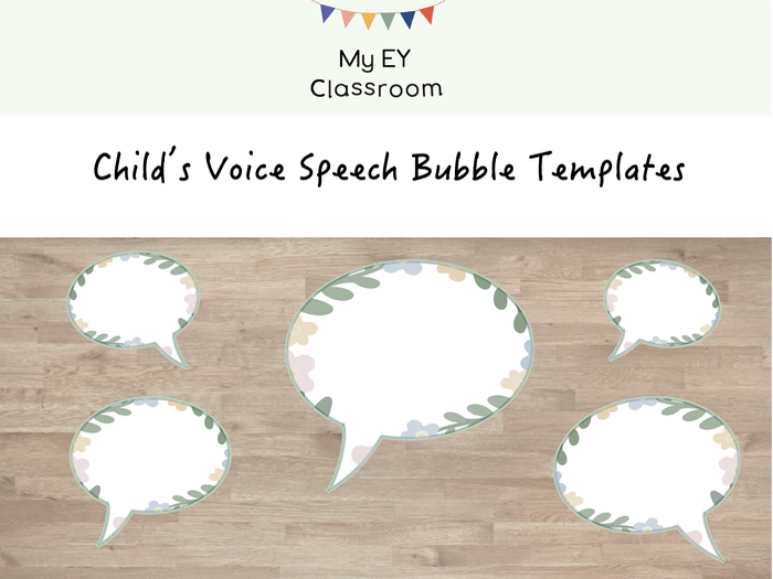 EYFS Child Voice Speech Bubble Templates