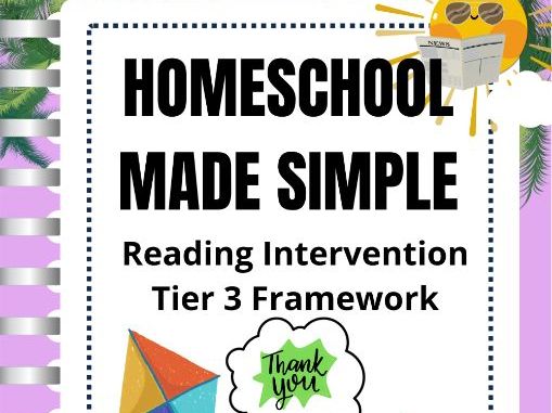Tier 3 Reading Intervention Framework | Grades K-2nd