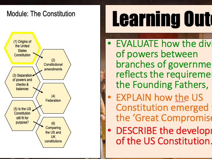 Edexcel A Level USA Politics Lessons 2-3 (Nature of the US Constitution)